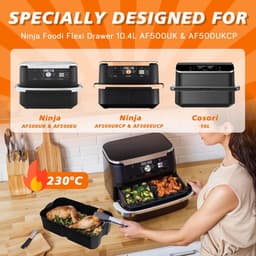 29 Stuks Siliconen Air Fryer Liners Gescht voor Ninja Dual Foodi FlexDrawer AF500EU 10,4L, Cosori 10L Air Fryer Accessoires voor Heteluchtfriteuse, Ninja Siliconen vorm Heteluchtfriteuse Accessoires — thumbnail 7