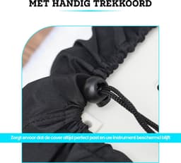 Somstyle Piano Keyboard Cover met Trekkoord - Geschikt voor 61 Toetsen - Beschermhoes Instrument - Zwart — thumbnail 2