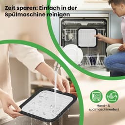 Airfryer accessoires Gescht voor Ninja CRISPi 1x roestvrij staal fijnmazige spatbescherming + 1x siliconen hittebestendige onderlegger voor Ninja heteluchtfriteuse FN101EUGY, FN101EUST en — thumbnail 2