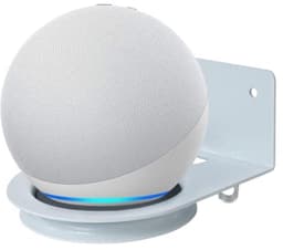 Ruimtebesparende Metaal Wandhouder voor Homepod Mini en Google Home Mini met Geïntegreerde Kabelgeleiding — thumbnail 1
