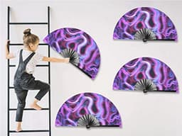 Bamboe Ventilator - Opvouwbare Handventilator voor Festivals en Feesten — thumbnail 1