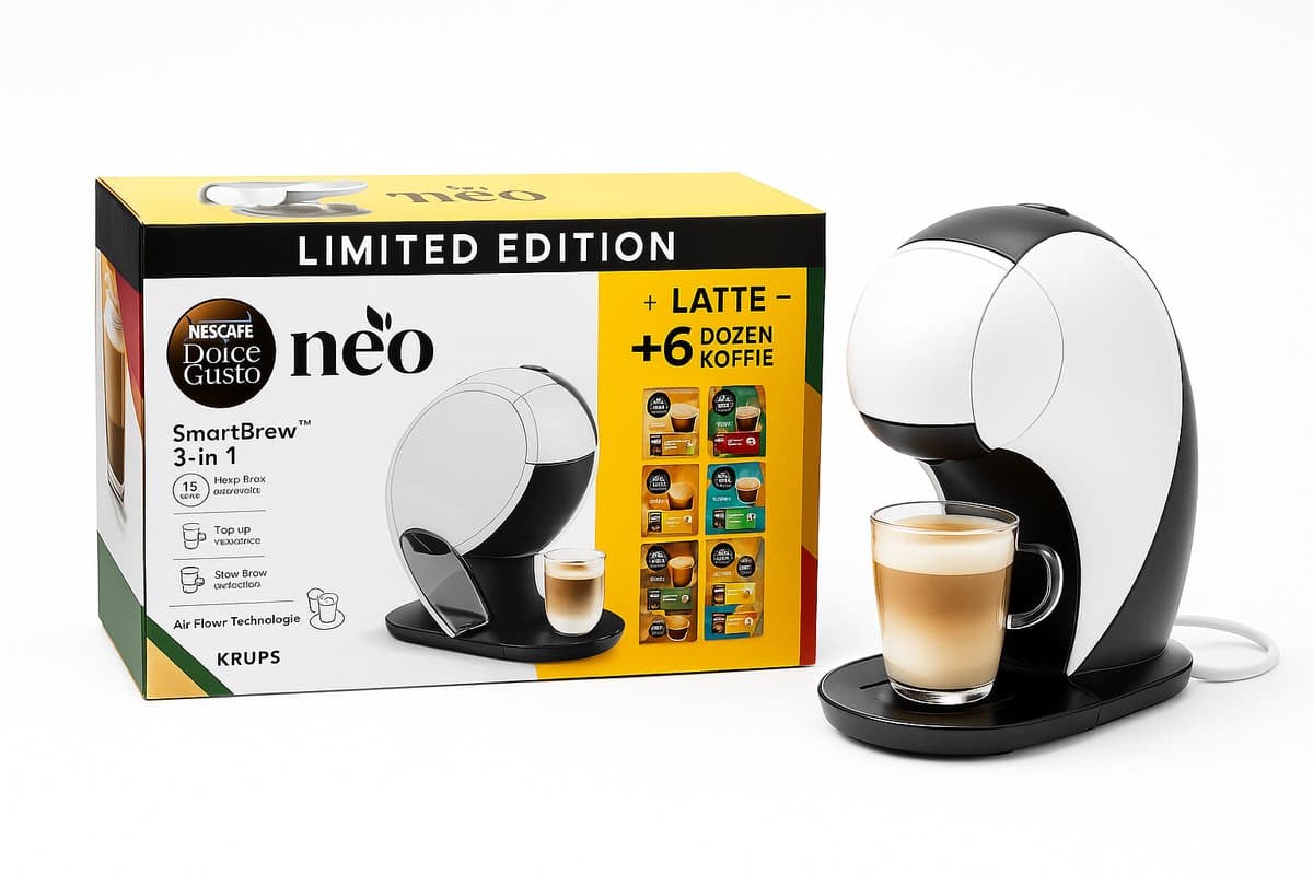 KRUPS NESCAFÉ - Dolce Gusto - YY5679 - NEO - Latte Koffiemachine - Wit - Incl. 5 Latte Dozen Koffie - Limited edition - koffiezetapparaat - koffiemachines — afbeelding 1
