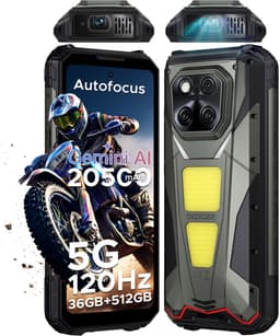 DOOGEE VMAX Play 5G - Robuuste Smartphone - Robuuste Telefoon - 36GB RAM+512GB ROM - 100 LM projector - 1200 Lumen Campinglamp - 20500mAh/45W - 6,78 inch FHD+ 120Hz - 200MP AI Camera - 20MP Nachtzicht - Android 15 - IP68 NFC - GPS - Zwart — thumbnail 1