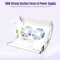 Nagelstofzuiger 80 Watt - Compacte Stofzuiger voor Manicure met 2 Stofzakjes — thumbnail 4