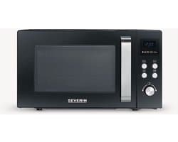 Severin MW 7752 - Combi magnetron met grill- en heteluchtfunctie - Incl. Pizzaplaat Ø 28 cm - 25 Liter - Timer en Automatische programma's - Zwart / Zilver