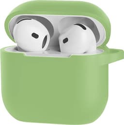 Jumada's Case Geschikt voor AirPods 4 Hoesje Hoes Siliconen met Clip Cover - Groen — thumbnail 2