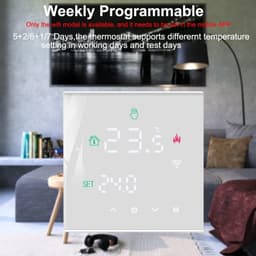 Slimme WiFi Thermostaat met Touchscreen voor Elektrische Verwarming en Gasboiler - Programmeerbaar & Energiebesparend — thumbnail 5