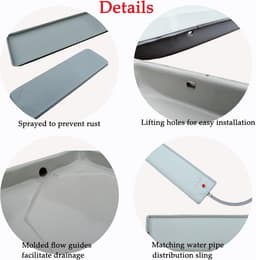 Universele Airco Druppelbak met Afvoerslang voor Split Airconditioners Binnen en Buiten - 91x24 cm — thumbnail 5