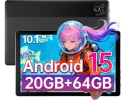 Hotlight KB1001 - Android 15 - 10.1 inch- 5000mAh - 20(3+17)GB RAM - 64GB ROM - Bluetooth 5.4 - WIFI 6 - Zwart