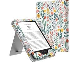 6 inch e-reader hoes - Lichtgewicht PU Shell Cover met Bloemenpatroon - Geschikt voor meerdere modellen - Auto Wake/Sleep - Beschermhoes voor e-reader met 6 inch scherm.