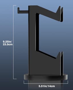 Game Controller Houder en Koptelefoon Stand, Universele Standaard voor Gaming Accessoires, Zwart — thumbnail 3