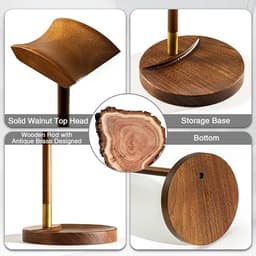 Massief Houten Hoofdtelefoonstandaard voor Bureau en Gaming Headsets — thumbnail 4
