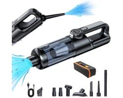 Draadloze handstofzuiger, krachtige draadloze stofzuiger, stofverwijdering met één knop, auto-stofzuiger, multifunctionele mini auto-stofzuiger, draagbare stofzuiger, zwarte uitvoering 2