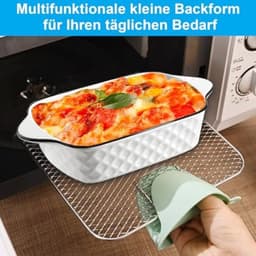 PromoHome Set van 4 Keramieken Ovenschaaltjes met Handvatten - Voor Oven, Magnetron en Airfryer — thumbnail 3