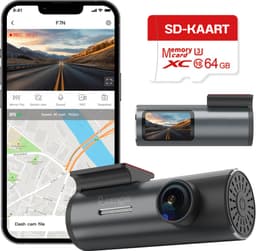 Lumgo Dashcam Voor Auto – Full HD – 150° Groothoeklens – 64GB SD Kaart Inbegrepen – Nachtzicht – App (Wi-Fi) – G-Sensor – Compact Design — thumbnail 1
