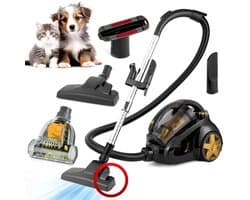 AG3100 Stofzuiger Zonder Zak - Gold - Stofzuigers - Vacuum Cleaner Zakloos - 8.5 Meter - 900W - Sterke Zuigkracht - HEPA Filter - Compact, Licht & Krachtig - Gemakkelijk Schoon Te Maken