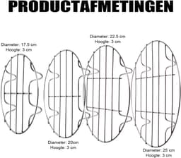 Ynkkvre – Ovenrooster – 4-pack ronde roestvrijstalen rekken 7/8/9/10 inch – stoomrek en bakrek – voor bakken, koken, stomen, wecken en liften van voedsel – geschikt voor airfryer en snelkookpan — thumbnail 2