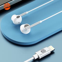 MG - Oortjes - Earphones - lightning aansluiting - Hoge Geluid Kwaliteit - Wit HF170 — thumbnail 2