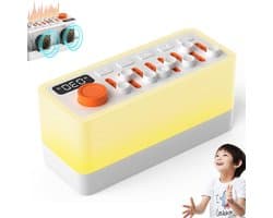 3-in-1 Draagbare Slaaphulp Machine - 8 Natuurlijke Geluiden + 12-Kleur RGB Nachtlamp + Timer - Witte Ruis Machine / Bluetooth Speaker / Decompressie Apparaat - Ideaal voor Slaapverbetering, Relaxatie & Thuis