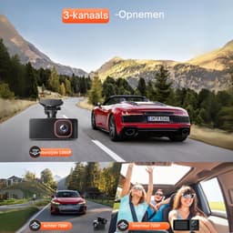 VIN® Dual Dashcam - Dashcam Voor Auto 1080p - Voor en Achter Camera – Inclusief 64GB SD-Kaart – Auto Camera Met Parkeerbewaking - Met Nachtzicht – G-Sensor — thumbnail 2