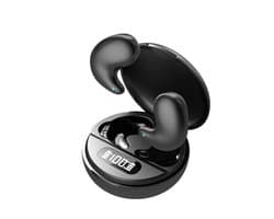 De Beste Gadgets Invisible Sleep Earbuds – Draadloze Bluetooth 5.4 Slaap Oordopjes | Kleine oordopjes | Kleine Oortjes | Comfortabel, Geluidsisolerend & Onzichtbaar | Ideaal voor Zijslapers – 24 Uur Speeltijd - Zwart