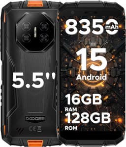 DOOGEE Fire 3 Pro 4G - Robuuste Smartphone - Outdoor telefoon - 16 GB RAM+128 GB/2TB TF - Android 15 - 8350 mAh/18 W - 5,5 inch HD+ - Gemini AI - NFC - GPS - Face ID - Vingerafdrukscanner - Oranje — thumbnail 1