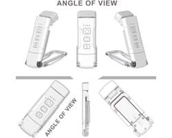 Bladwijzerlamp, USB-oplaadbaar, draagbaar cliplampje, mini-ledlampje met oogbescherming, wit