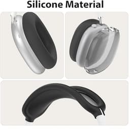 3-in-1 siliconen hoes voor AirPods Max hoofdtelefoon – doorzichtige TPU oorschelpen en hoofdband cover — thumbnail 2