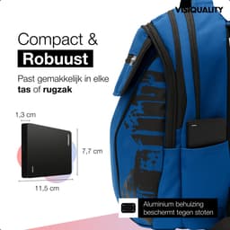 VisiQuality High-Speed Externe Harde Schijf 500 GB - Draagbare Harde Schijf USB 3.0 - Voor Windows & Mac - Geschikt voor Gameconsoles - Compact - Met handleiding - Zwart — thumbnail 3
