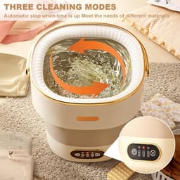 Mini Wasmachine met Centrifuge - Voor Kleine Wasgoed - Meerdere Programma's - — thumbnail 6