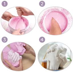 Handenbeeld | Handafdruk | Gipsafdruk | GipsHanden | Hand | 3D | Basis Pakket bestaat uit 150 gram Casting Mix Poeder & 350 gram Gips | Bodycasting | Extensso® | Gipsafdruk | Alginaat | Een herinnering | Hobby Pakket | Bodycasting | Handbeeld — thumbnail 5