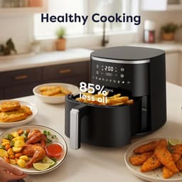 Airfryer 5 Liter met Digitale Touch Bediening - Zonder Olie Frituren, Bakken & Drogen – 8 Programma's — thumbnail 3