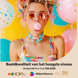XGODY Smart Mini Beamer Full HD - Projector met Netflix, YouTube - Autofocus - 4K-ondersteuning - 700 ANSI- Home Cinema - Inclusief 100'' Projectiescherm — thumbnail 3