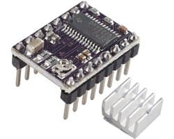Stepper Motor Driver voor 3D-printer met Koellichaam - Compatibel met Verschillende Stapsresoluties