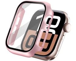 Screen protector - Geschikt voor Apple Watch 10 / 11 - 46 mm - Full Cover Hard Case / Beschermend Hoesje - Roze