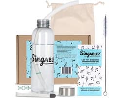 Singablez® Complete Lax Vox Set - Bubbelen Stemmethode - Originele Siliconen Slang - (35 cm) - Stem Zangslang - Slang Voor Zang - Bubbel Rietje - Samengesteld Door Zangcoach - Uitgebreide Handleiding