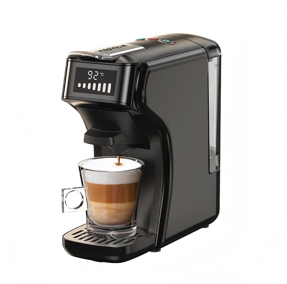 HiBREW H1B 6-in-1 Pods Koffiezetapparaat- Waterreservoir van 600 ml - Extractie met een druk van 20 Bar - Koude/Warme modus - LED-indicator - Zwart — afbeelding 1