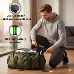 AJ-Sports Mini Massage Gun - Massage Pistool - Massage Apparaat - 4 opzetstukken - Inclusief Koffer - Zwart - Draadloos - Krachtig — thumbnail 5
