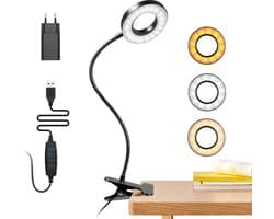 Flexibele USB LED Klemlamp voor Boek of Werk