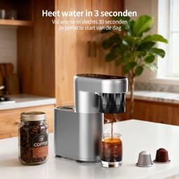 Pura Coffee C1 Mini Espressomachine – 20 bar – 3s Instant Heat – Compact & Draagbaar – Voor Thuis & Outdoor– Alleen geschikt voor koffiepoeder — thumbnail 3