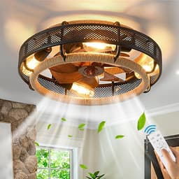 Plafondventilator met Verlichting - Ventilator voor Slaapkamer - Air Cooler met Afstandsbediening — thumbnail 3