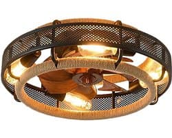 Plafondventilator met Verlichting - Ventilator voor Slaapkamer - Air Cooler met Afstandsbediening — afbeelding 1