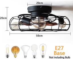 Plafondventilator met Verlichting - Ventilator voor Slaapkamer - Air Cooler met Afstandsbediening — thumbnail 4