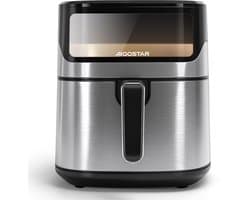Aigostar 30AX1 Balloon - 6,5L Airfryer - Heteluchtfriteuse met kijkvenster - 1600W - 13 Programma's - Gezond Koken zonder Olie