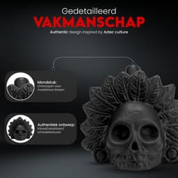 Aztec Death Whistle - Doodshoofd - Schreeuwende Fluit - Handgemaakt - Tot 120 Decibel - Azteekse Doodsfluit — thumbnail 4