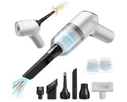 SNJY® Kruimeldief Snoerloos - Handstofzuiger Draadloos - Draadloze Stofzuiger - 12V - Wit