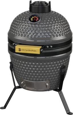 KitchenBrothers Kamado BBQ - 13 Inch Houtskool Barbecue - 27⌀ cm - PFAS-vrij - Egg BBQ - Grijs — thumbnail 1