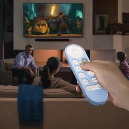 Silicone Anti-Slip Case for Google TV Remote Control - Light Blue — thumbnail 3