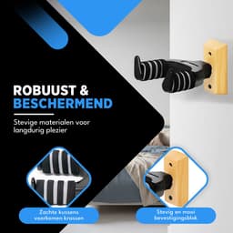 Finesse Gitaar Muurbeugel - Auto Open/Sluit - met Plectrums - Wandbeugel - Gitaarstandaard — thumbnail 3