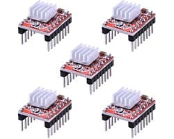 Stappenmotor Driver Module voor 3D-printers - 5 Stuks met Koellichaam